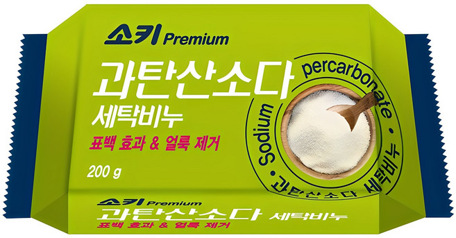 소키 프리미엄 과탄산소다 세탁비누, 200g, 1개