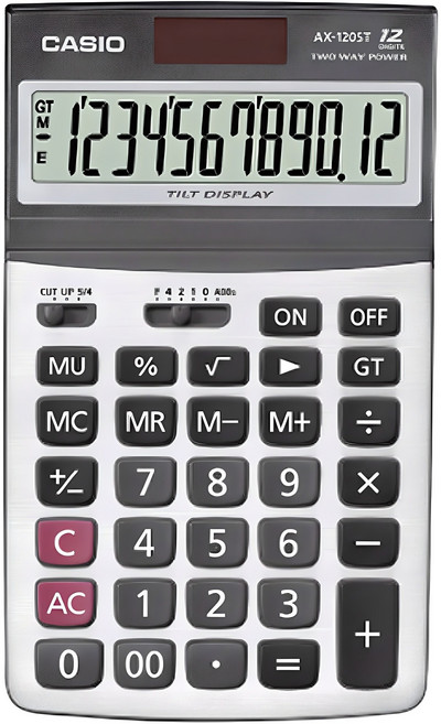 카시오 일반용 계산기 AX-120ST, 혼합색상, 1개