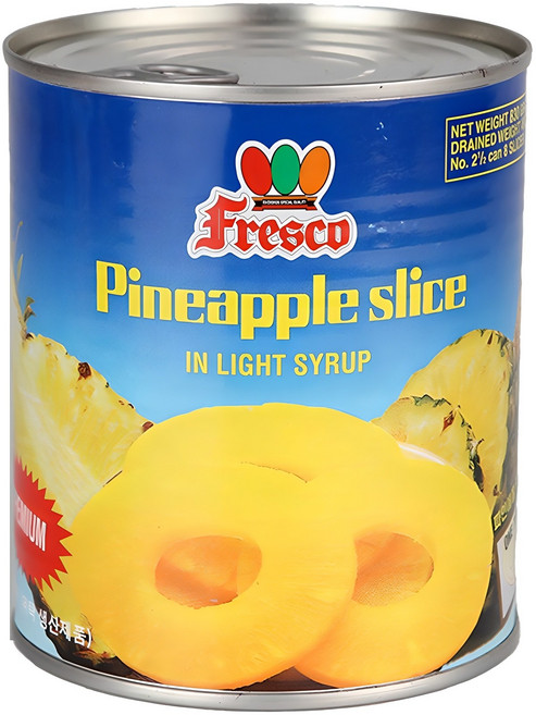 Fresco 파인애플 슬라이스 통조림, 830g, 1개