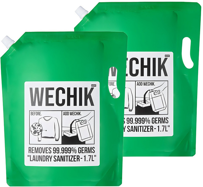 위칙 소독 섬유유연제 리필, 1.7L, 2개