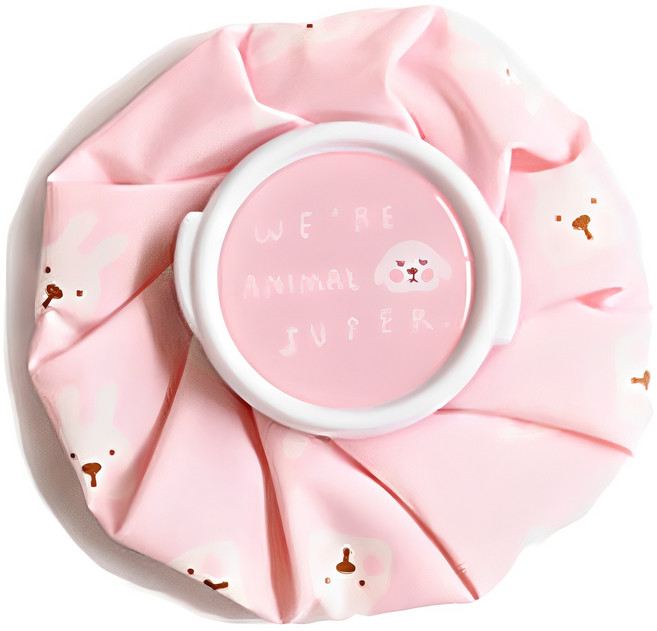 아리코 냉온찜질 다용도 얼음주머니 14.5cm 핑크토끼, 1개