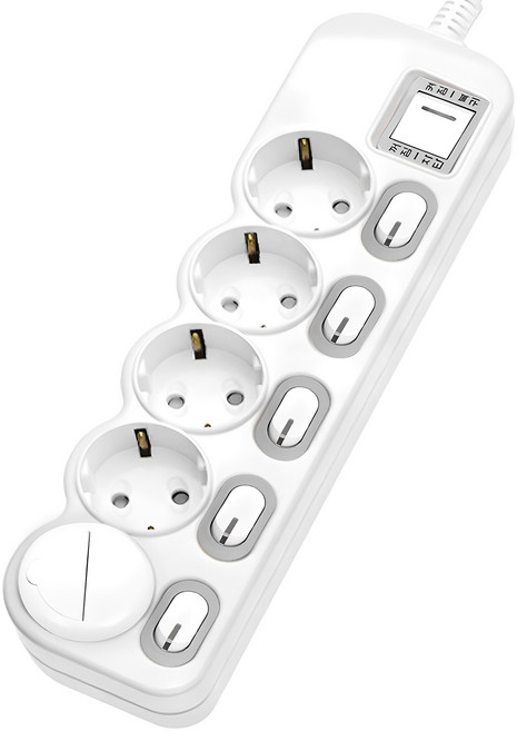 에코파워탭 개별 절전 과부하차단 멀티탭 5구 EPM-L305SS + 안전커버 랜덤발송, 1.5m, 혼합색상, 1개