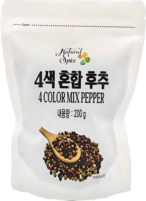 내츄럴스파이스 4색 혼합후추 리필용, 200g, 1개