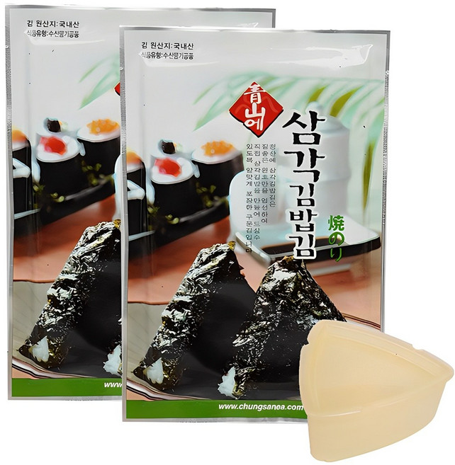 청산에 삼각김밥 김 10g x 2p + 틀, 1세트, 20g
