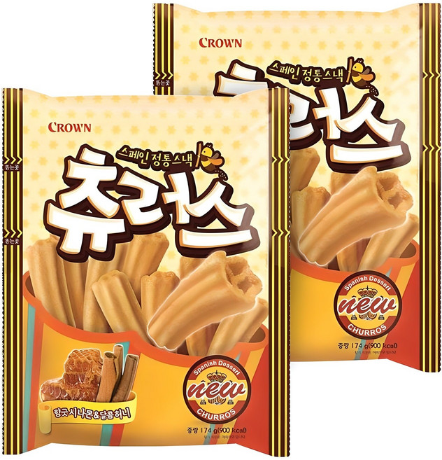 크라운 츄러스, 174g, 2개