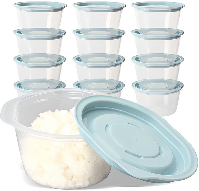 아카시아리빙 전자렌지용 냉동밥보관 쿡앤밥 스카이블루, 13개, 275ml