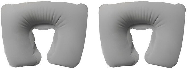 메오 여행용 에어 목베개 쿠션 2종 세트, 그레이 + 랜덤발송