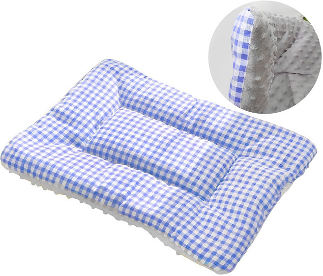 순잠 반려동물 꿀잠 사각 양면 방석, 블루, 1개