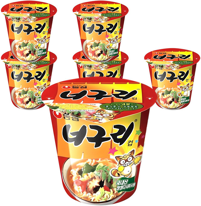 너구리 컵 62g, 6개