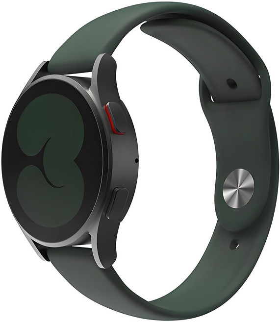 신지모루 갤럭시워치 호환 실리콘 밴드 스트랩, 다크그린, 1개