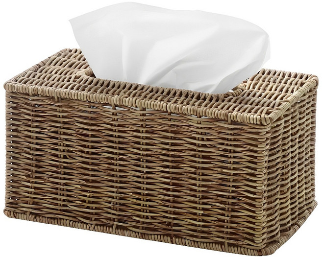 네이쳐리빙 데이지가든 라탄 티슈 케이스, 1개