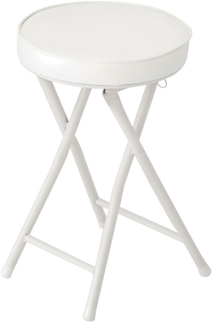 코멧 홈 접이식 쿠션 스툴, 아이보리, 1개