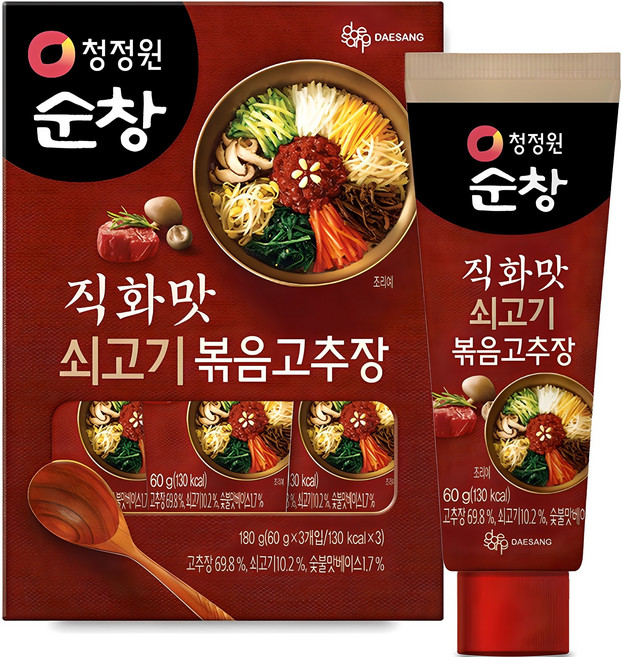 청정원순창 직화맛 쇠고기 볶음고추장 3p, 180g, 1개