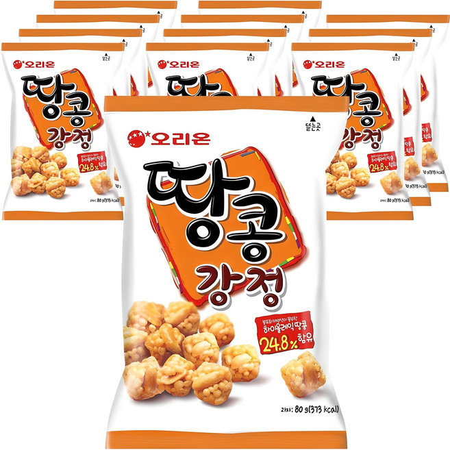 오리온 땅콩강정, 80g, 12개