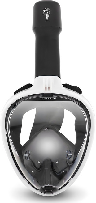 다이비프로 익스트림 풀페이스 스노쿨링 마스크 + 파우치, 블랙화이트