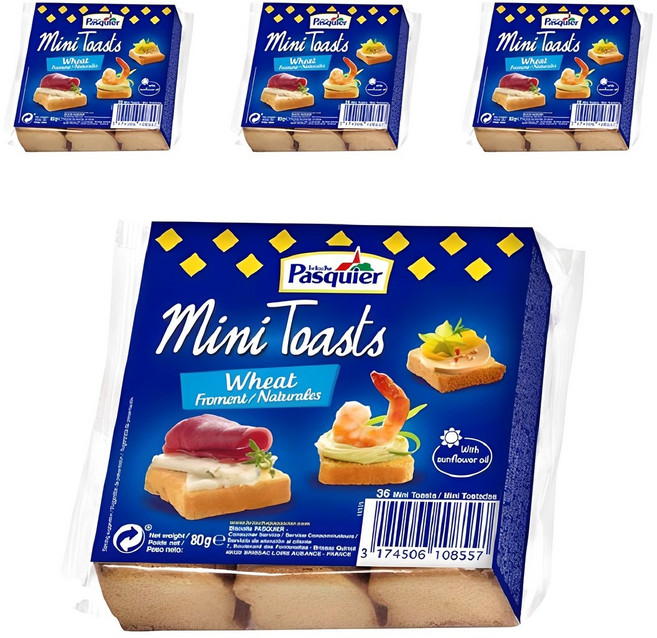 파스키에 미니 토스트, 80g, 4개