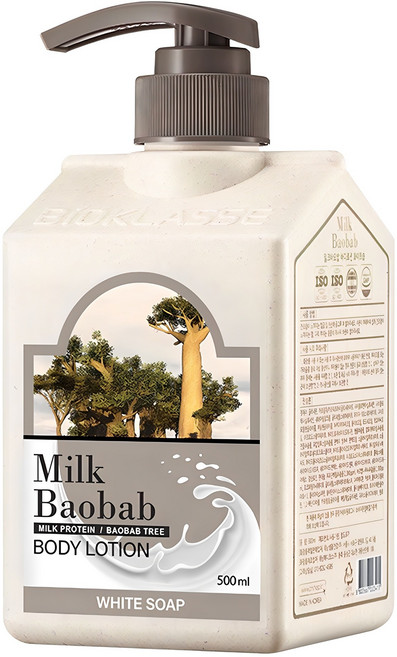 밀크바오밥 바디로션 화이트솝향, 500ml, 1개