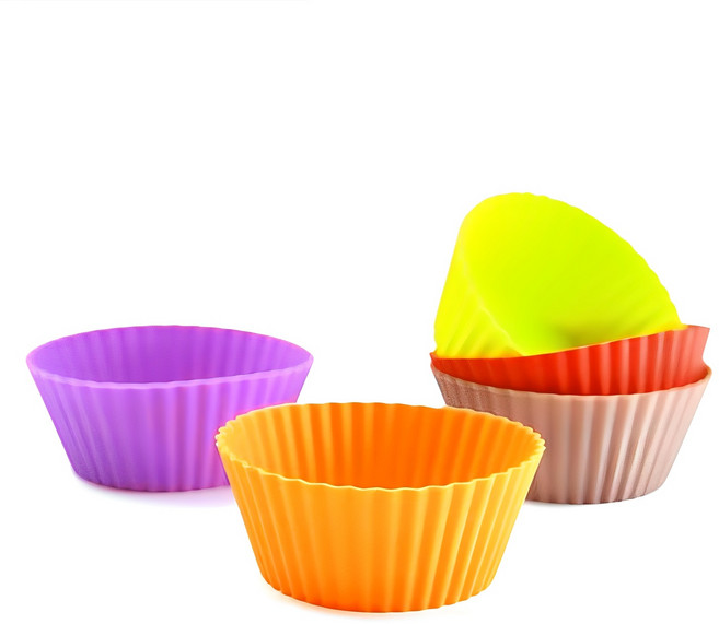 베링 실리콘 미니 머핀컵 5종 세트, 레드 + 오렌지 + 퍼플 + 그린 + 브라운, 1세트
