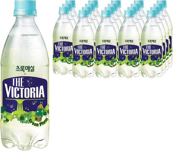 웅진빅토리아 더 빅토리아 초록매실 탄산음료, 500ml, 20개