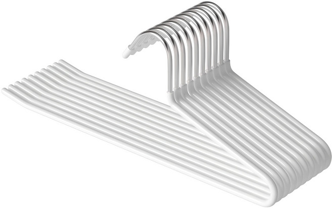 코멧 홈 논슬립 바지걸이, 화이트, 10개