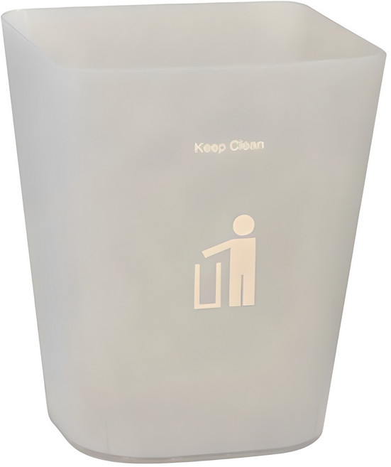 마메 유로피안 휴지통 11.8L, 투명 그레이