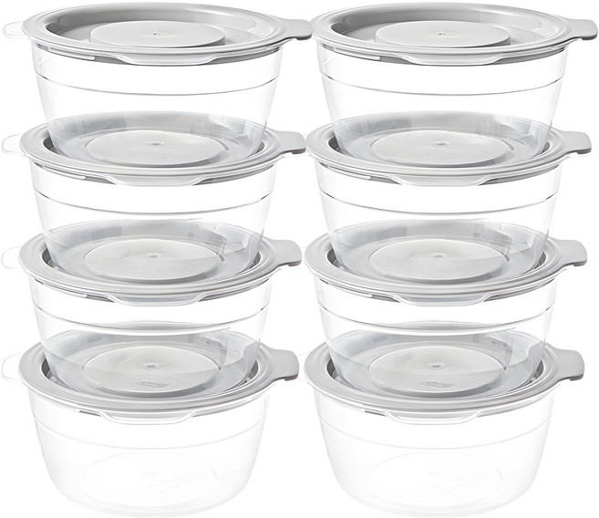 코멧 냉동 밥 국 보관용기, 8개, 650ml