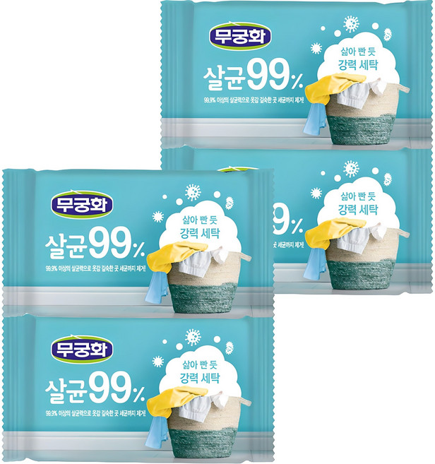 무궁화 살균99% 세탁비누, 230g, 4개