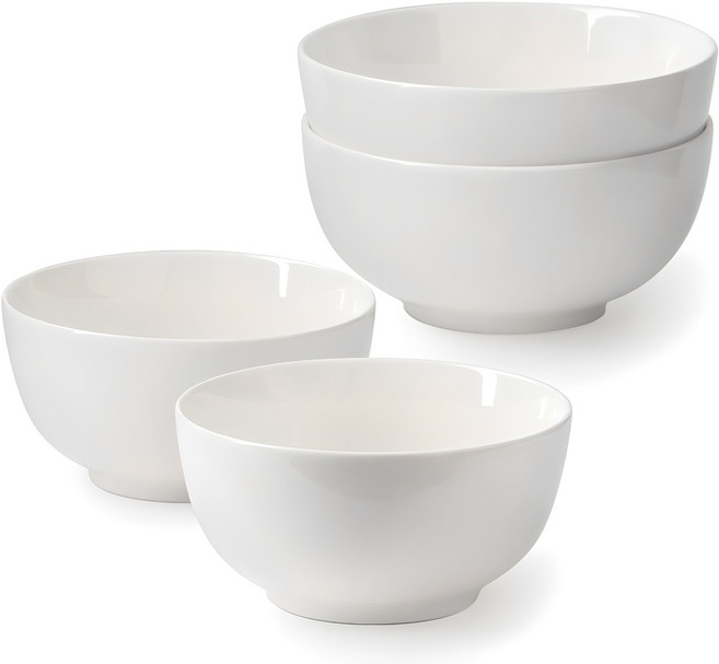 이와이엔스토리 보울 화이트 공기대접 세트, 공기 2p + 대접 2p, 1세트