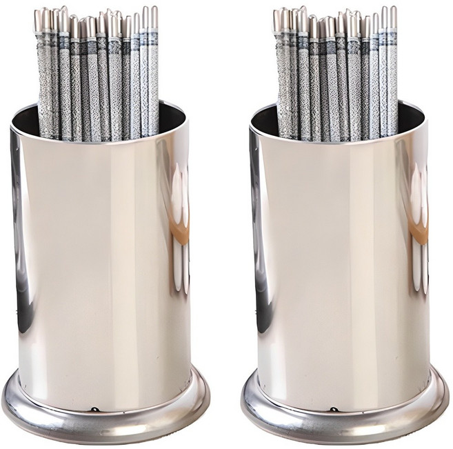 아리코 스테인레스 수저통, 심플, 2개