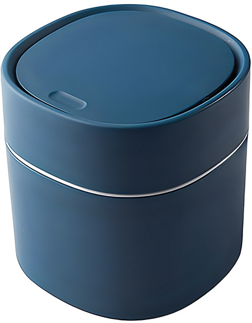 슬림 원라인 똑딱 미니 휴지통, 블루