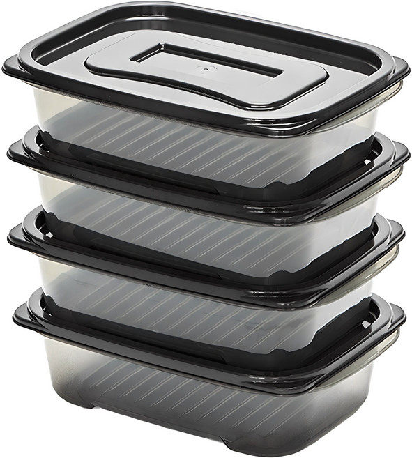 씨밀렉스 랑킵 말랑말랑 냉동실 전용 정리 밀폐용기 1300ml, 1개입, 4개