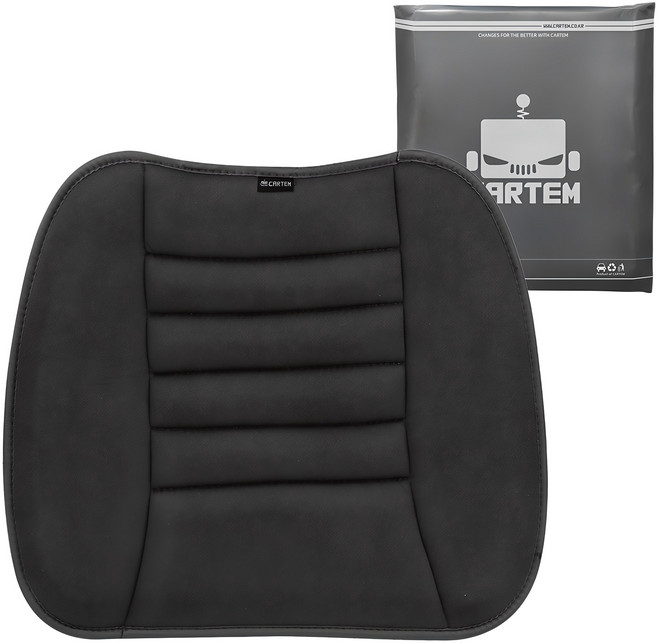 카템 감탄 차량용 메모리폼 방석, 블랙, 1개