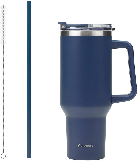 글라스락 메가 텀블러, 오션블루, 1.2L, 1개