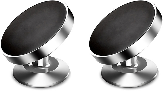 대한 차량용 마그네틱 자석 휴대폰 거치대, 2개, 실버