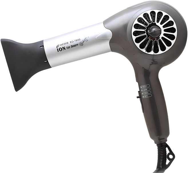 예스뷰티 헤어드라이기 ION 1200W, EG-1800, 그레이