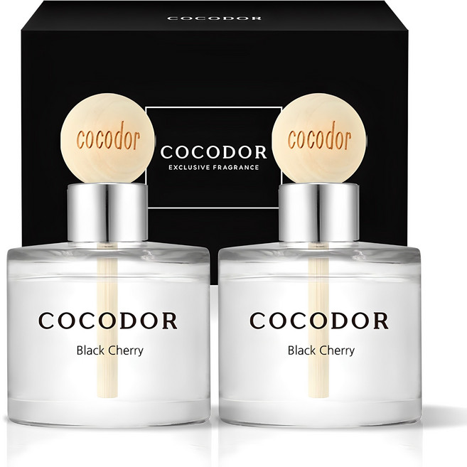 코코도르 우드볼 차량용 디퓨저 50ml 2개입, 블랙체리, 1개