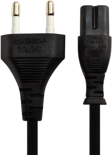 솔탑 국산 AC 8자 코드 전원 플러그 파워케이블 블랙 SOLTOP-015, 1개, 1m