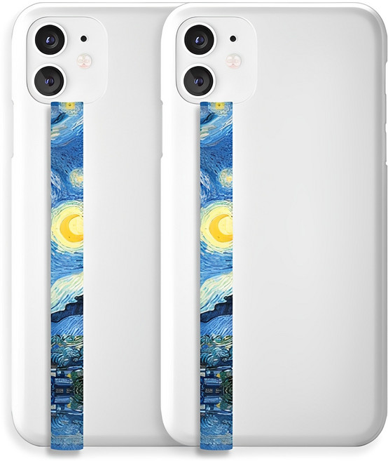 디젠트 명화 라인 휴대폰 스트랩, 별이 빛나는 밤에, 2개