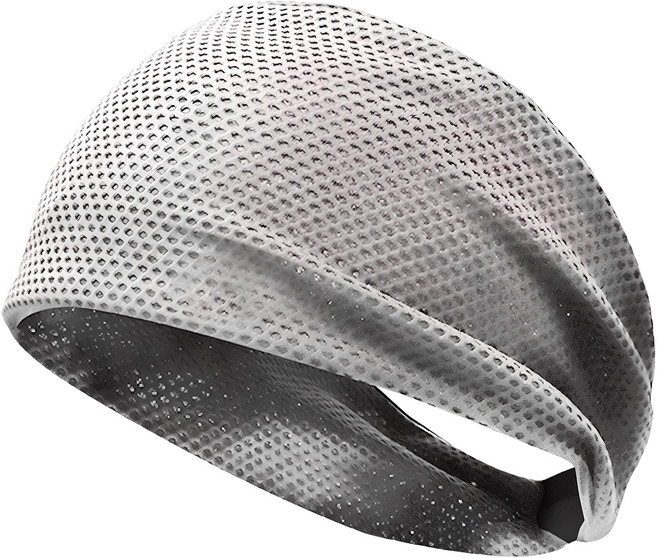 인콘트로 와이드 더블 스포츠 헤드밴드, 회색, 1개