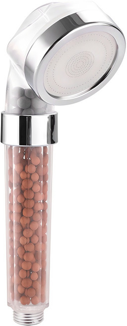 물쎈 맥반석 3중필터 수압상승 샤워기 헤드, 1개