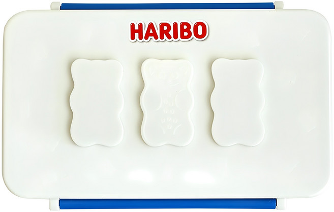 하리보 골드베렌 1단 베이직 런치박스 도시락, 블루, 1개