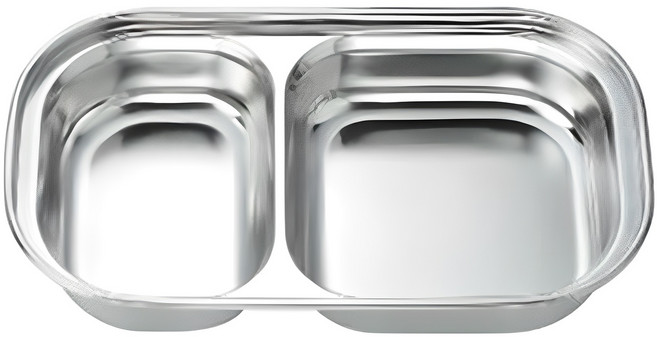 하트투하트 2구 스텐 간식 접시 대, 단품, 1개