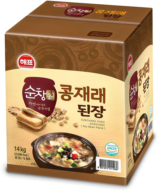순창궁 콩재래 된장, 14kg, 1개