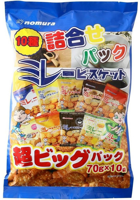 nomura 野村美樂 綜合口味小圓餅 10包入, 1袋, 70g