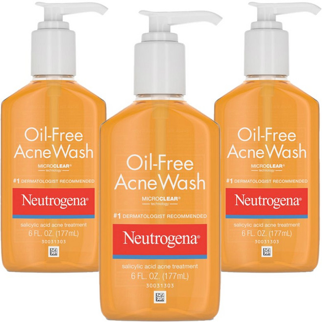 Neutrogena 露得清 控油抗痘洗面乳, 3瓶, 177ml