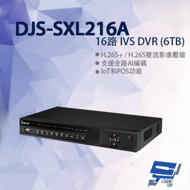 昌運 DJS-SXL216A 16路 IVS DVR 監控主機 (含6TB硬碟)