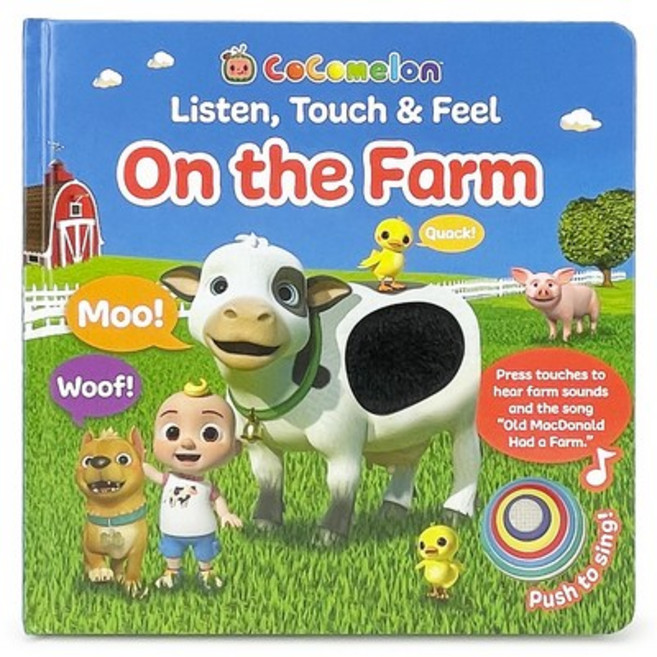 (英文圖書)Cocomelon Listen Touch & Feel on the Farm Board Books, Cottage Door Press, 英文, 硬頁書