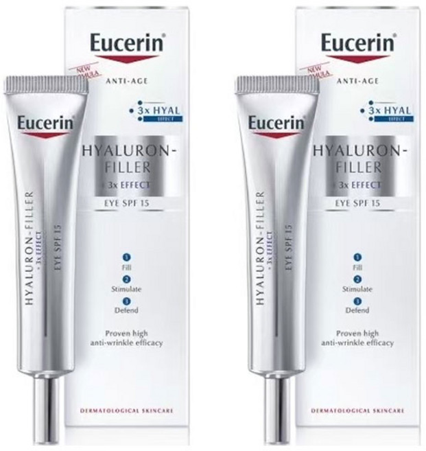 Eucerin 玻尿酸3X眼霜, 2條, 15ml
