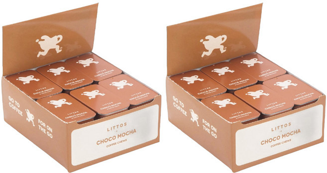 Littos 巧克力摩卡咖啡咀嚼錠, 48盒, 15g