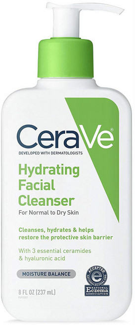CeraVe 適樂膚 保濕潔面乳 適用於從正常到乾性肌膚, 1個, 237ml